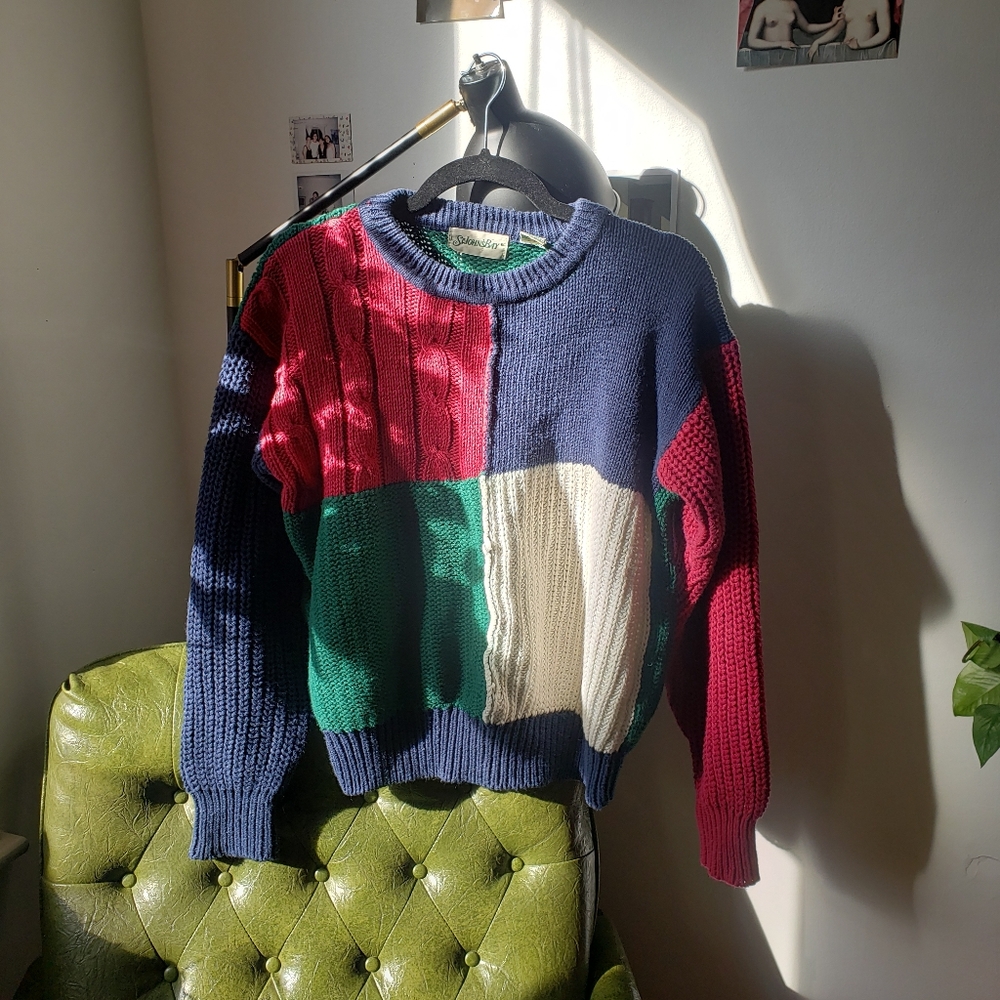 St John's Bay Chunky Knit 80s Sweater